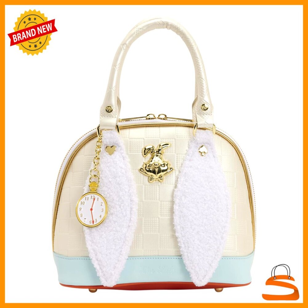 Disney Alice In Wonderland Shoulder Bag With Top Handle And Charms